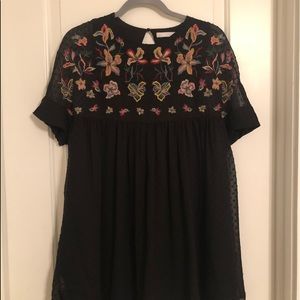 Zara Embroidered Babydoll Jumper